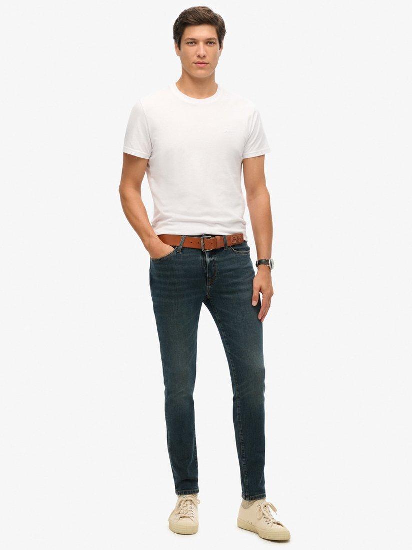 Superdry Vintage Skinny Fit Jeans, Viper Worn Indigo