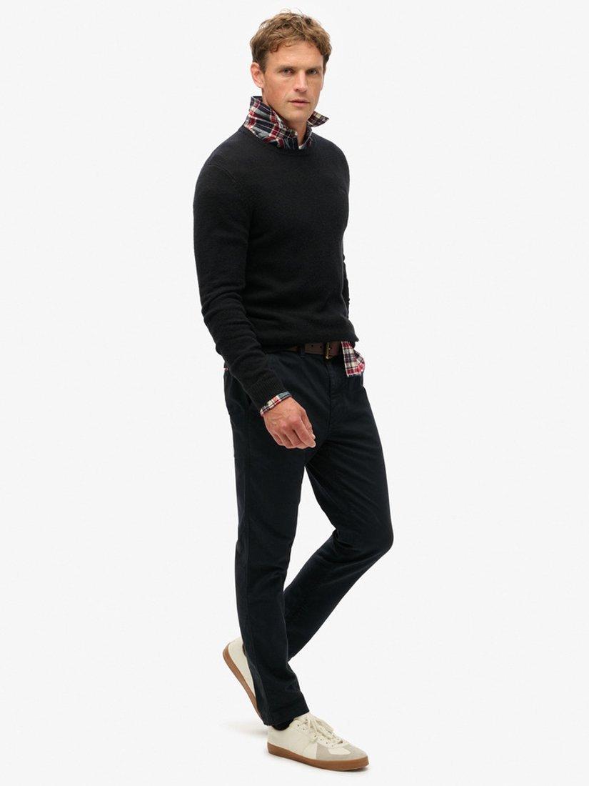 Product image 3 of 6, which shows Superdry International Chino Trousers, Washed Black, W30/L30