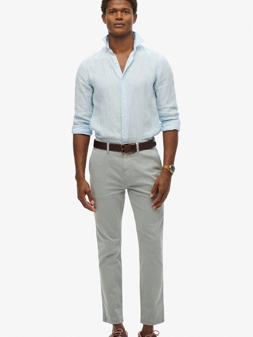 Product image 1 of 5, which shows Superdry International Chino Trousers, Silverview, W30/L30
