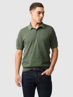 Rodd & Gunn Masons Flat Cotton Knitted Cotton Short Sleeve Polo Shirt, Forest Green