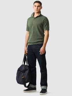 Rodd & Gunn Masons Flat Cotton Knitted Cotton Short Sleeve Polo Shirt - view 2, Forest Green
