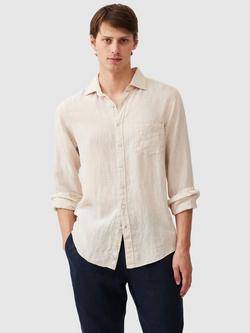 Rodd & Gunn Coromandel Linen Slim Fit Long Sleeve Shirt, Natural