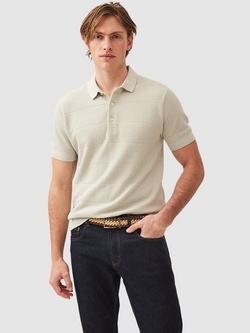 Rodd & Gunn Masons Flat Cotton Knitted Cotton Short Sleeve Polo Shirt, Stone