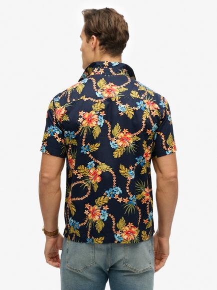 Superdry Hawaiian Printed Shirt - view 2, Tropical Chain Navy