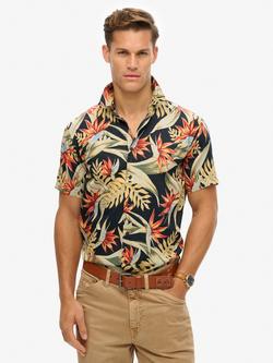 Superdry Hawaiian Printed Shirt, Navy