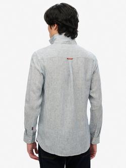 Superdry Linen Short Sleeve Shirt - view 2, Navy