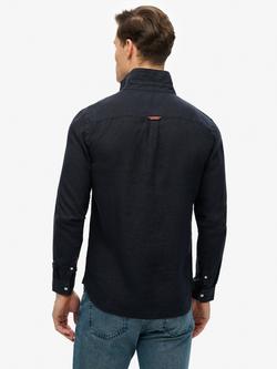 Superdry Embroidered Vacation Pure Linen Shirt - view 2, Dark Navy