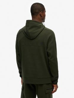 Superdry Tech Logo Loose Hoodie - view 2, Olive Green