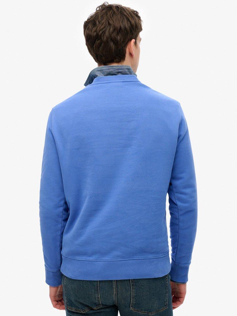 Product image 2 of 4, which shows Superdry Essential Logo Crew Sweatshirt, Chambray Blue, S