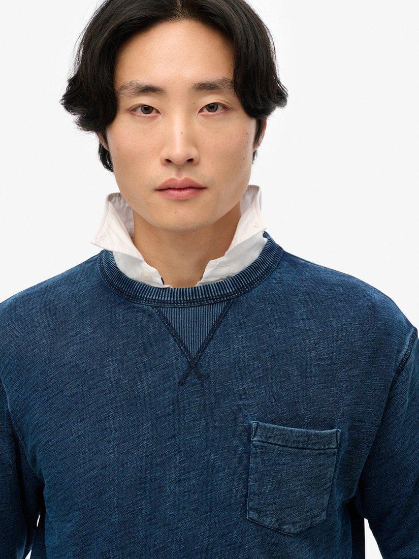 Product image 4 of 5, which shows Superdry Cotton Vintage Sweatshirt, Indigo, S