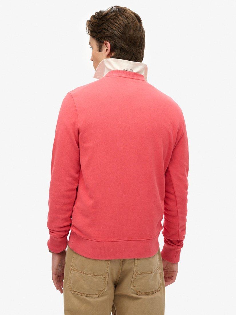 Product image 2 of 5, which shows Superdry Cotton Logo Sweatshirt, Baked Apple Red, S