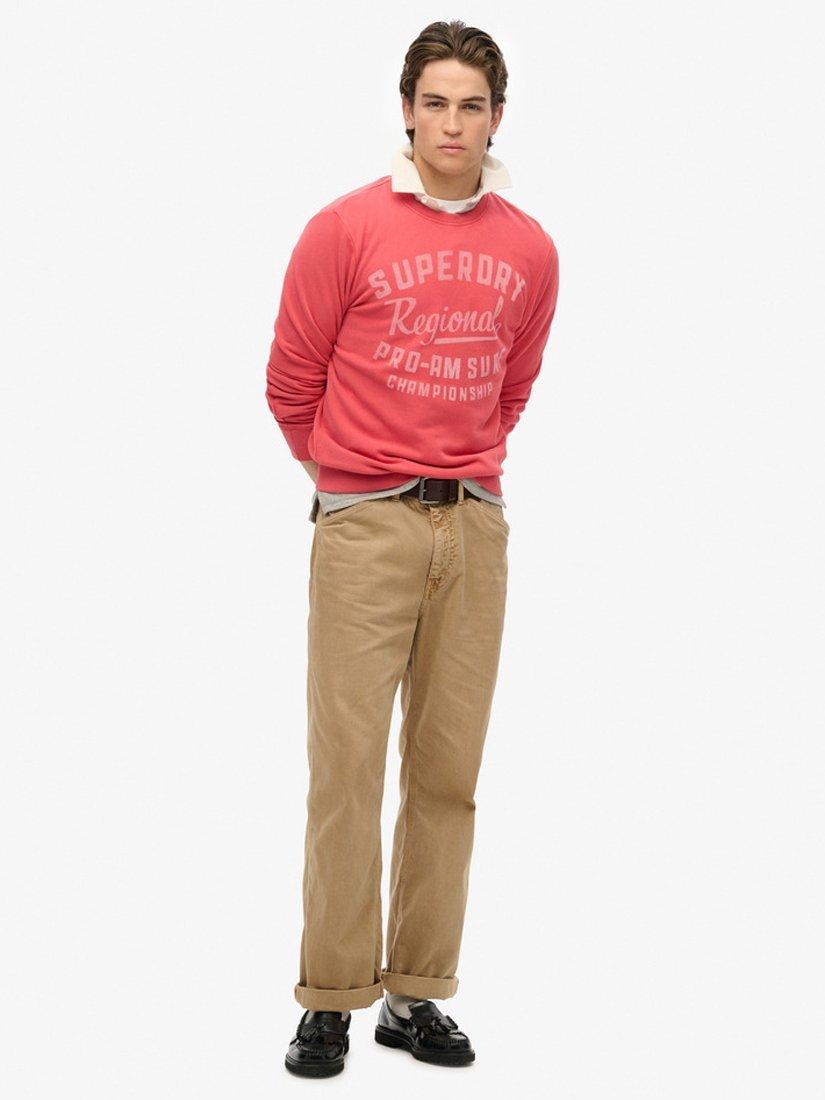 Product image 3 of 5, which shows Superdry Cotton Logo Sweatshirt, Baked Apple Red, S