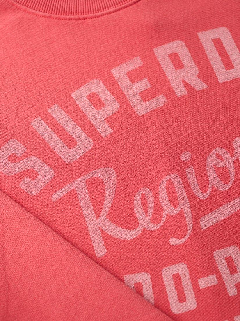 Product image 5 of 5, which shows Superdry Cotton Logo Sweatshirt, Baked Apple Red, S