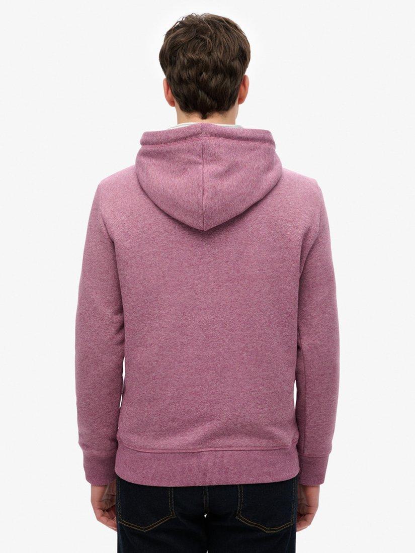 Product image 2 of 4, which shows Superdry Logo Great Outdoors Hoodie, Beach Burgundy Grit, S