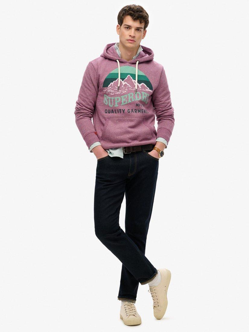 Product image 3 of 4, which shows Superdry Logo Great Outdoors Hoodie, Beach Burgundy Grit, S