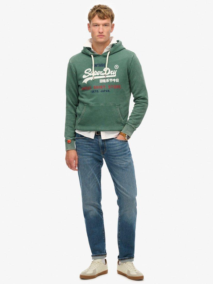 Product image 3 of 5, which shows Superdry Signature Vintage Logo Hoodie, International Pine, S