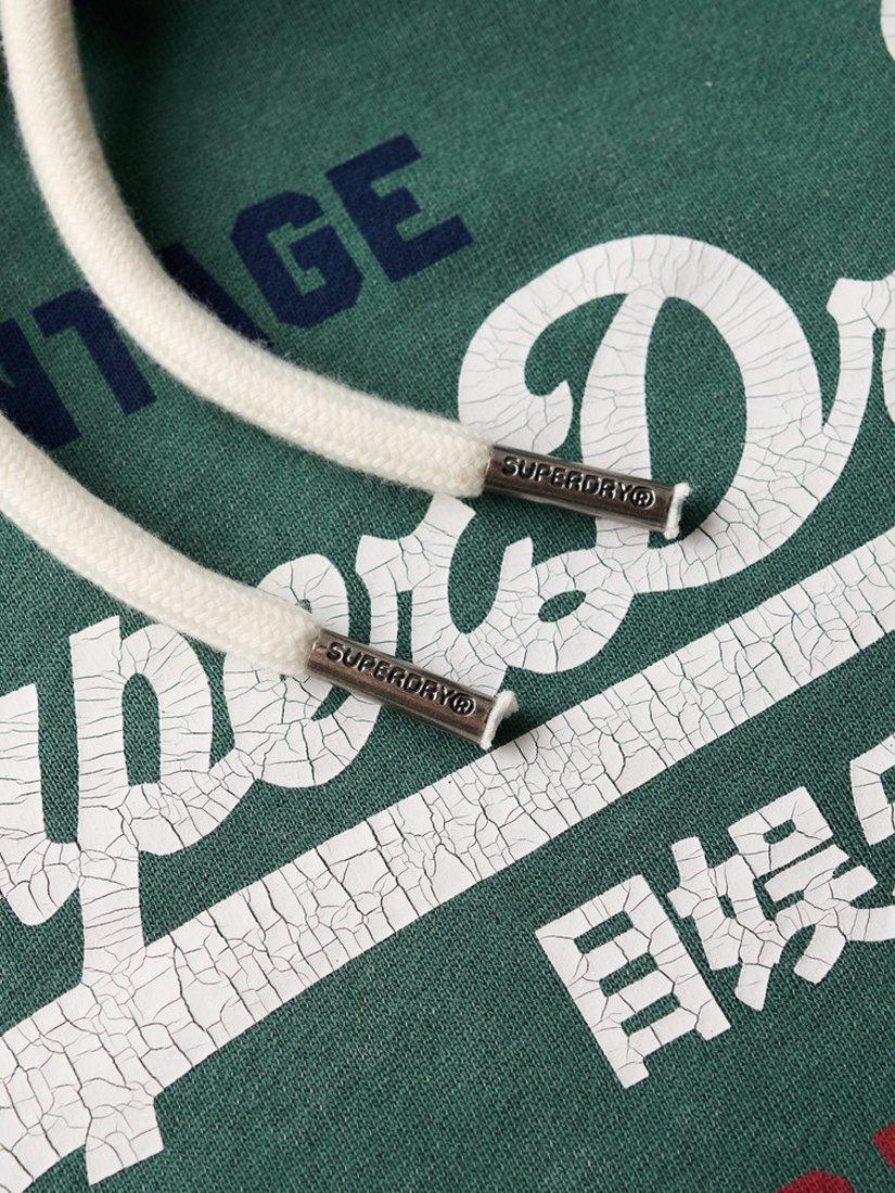 Product image 5 of 5, which shows Superdry Signature Vintage Logo Hoodie, International Pine, S