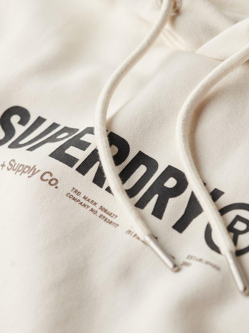 Product image 5 of 5, which shows Superdry Utility Sport Hoodie, New Chalk White, S