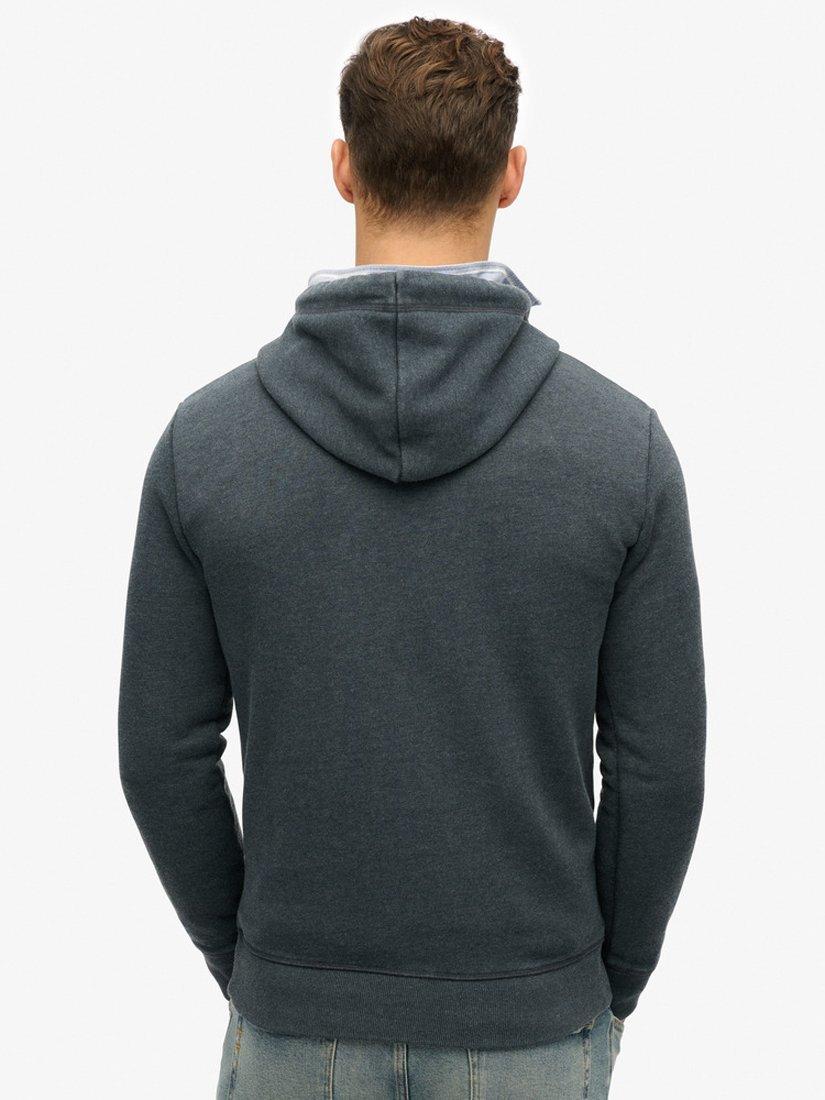 Product image 2 of 5, which shows Superdry Cotton Logo Outdoor Graphic Hoodie, Eclipse Navy Marl, S