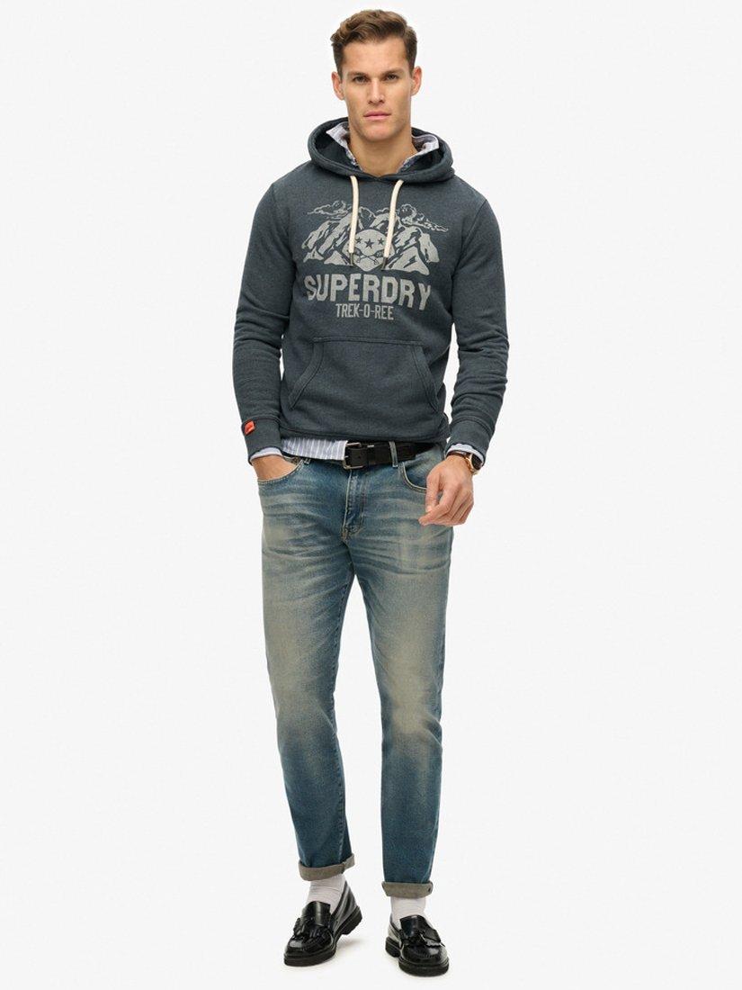 Product image 3 of 5, which shows Superdry Cotton Logo Outdoor Graphic Hoodie, Eclipse Navy Marl, S