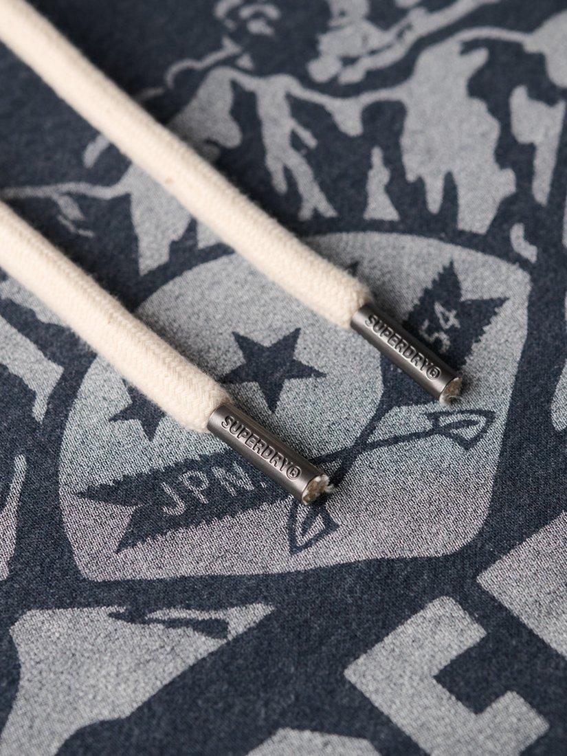 Product image 5 of 5, which shows Superdry Cotton Logo Outdoor Graphic Hoodie, Eclipse Navy Marl, S