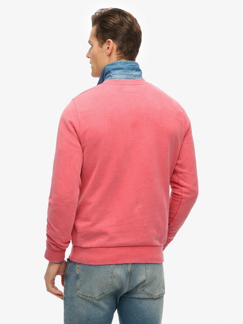 Product image 2 of 5, which shows Superdry Cotton Logo Vintage Wash Sweatshirt, Soda Pop Red, S