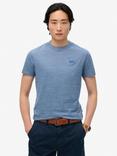 Superdry Essential Logo Cotton T-Shirt, Ocean Blue Feeder