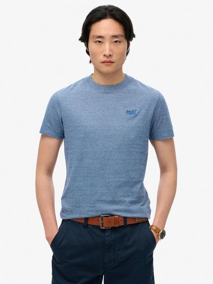 Superdry Essential Logo Cotton T-Shirt, Ocean Blue Feeder