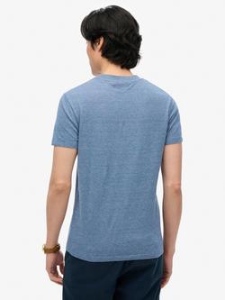 Superdry Essential Logo Cotton T-Shirt - view 2, Ocean Blue Feeder