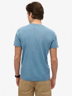 Superdry Workwear Embossed Logo T-Shirt, Pottery Blue Marl - view 2, Pottery Blue Marl