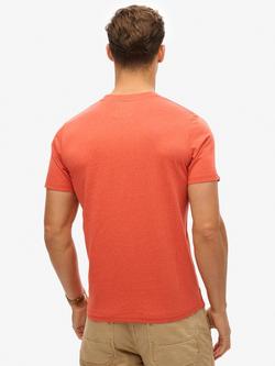 Superdry Workwear Embossed Logo T-Shirt, Paprika Red Marl - view 2, Paprika Red Marl