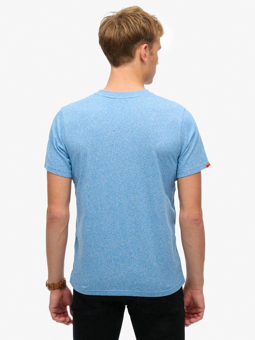 Product image 2 of 4, which shows Superdry Cotton Marl Vintage Logo T-Shirt, Fresh Blue Grit, S