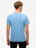 Superdry Cotton Marl Vintage Logo T-Shirt, Fresh Blue Grit