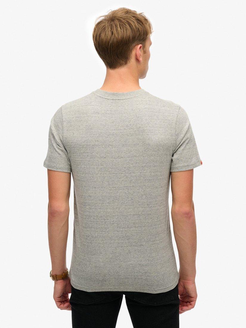Product image 2 of 4, which shows Superdry Cotton Marl Vintage Logo T-Shirt, Flint Grey Grit, S