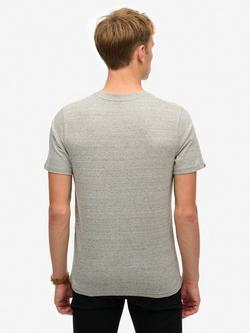 Superdry Cotton Marl Vintage Logo T-Shirt - view 2, Flint Grey Grit