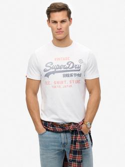 Superdry Vintage Logo Heritage Relaxed T-Shirt, Optic, Optic