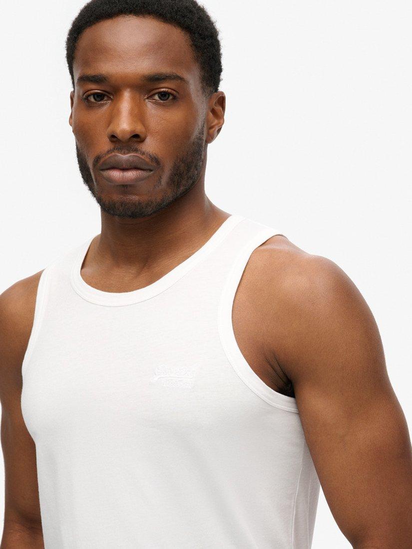 Product image 5 of 6, which shows Superdry Organic Cotton Essential Logo Vest Top, Optic, S