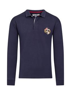 Raging Bull Classic Rugby Shirt, Navy - view 2, Navy