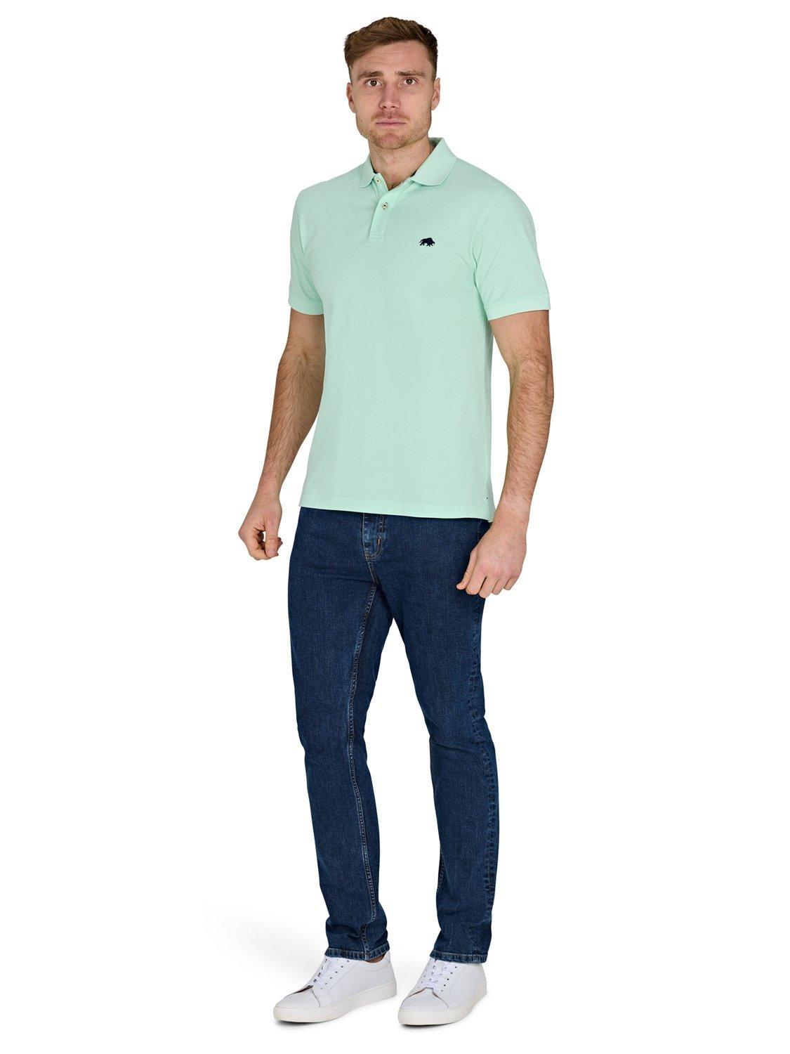 Product image 7 of 7, which shows Raging Bull Classic Organic Cotton Polo Shirt, Apple Green, S