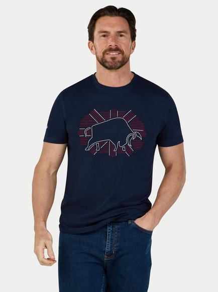 Raging Bull Outburst Union Jack Bull T-Shirt, Navy, Navy