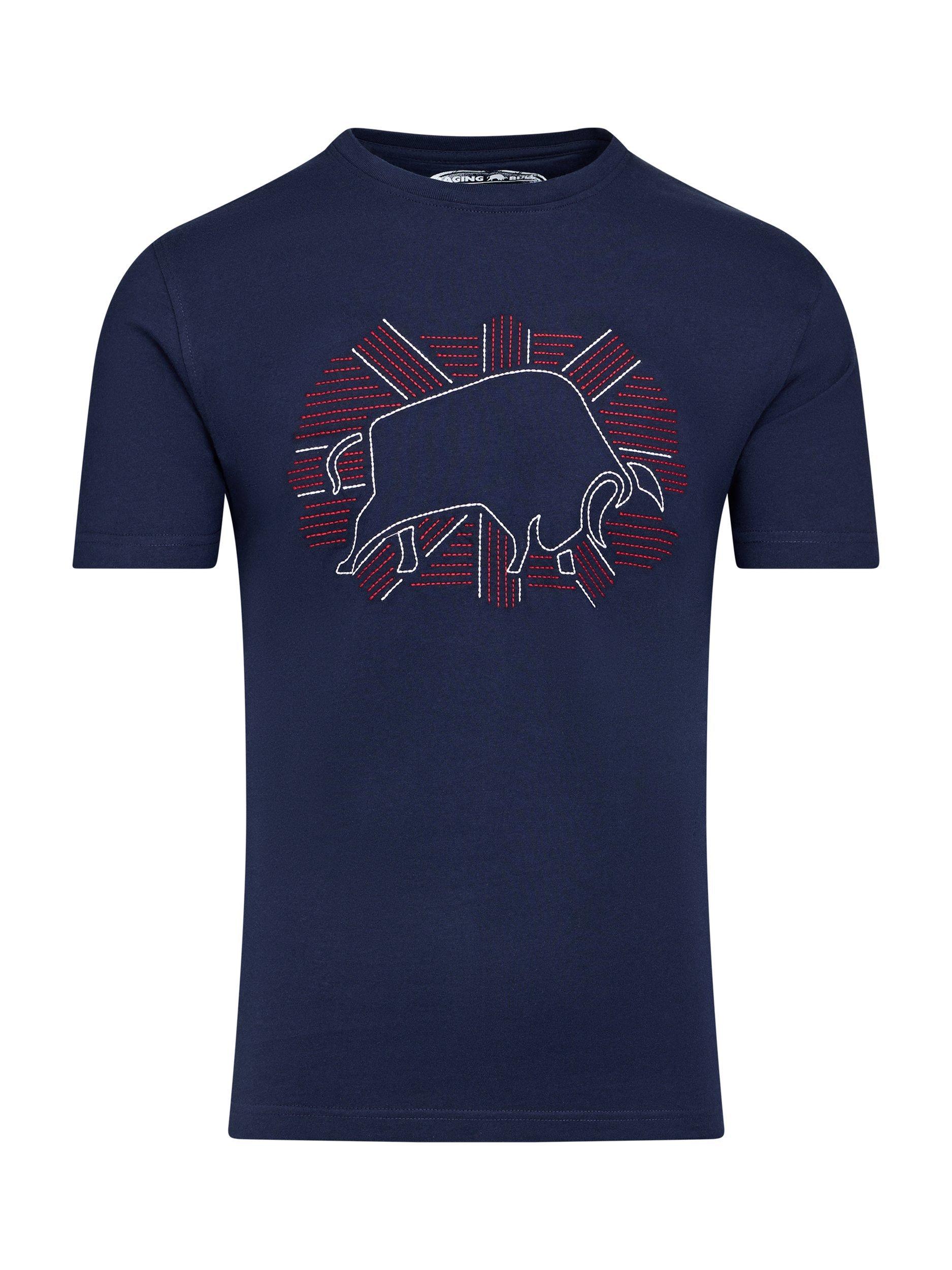 Product image 2 of 6, which shows Raging Bull Outburst Union Jack Bull T-Shirt, Navy, S