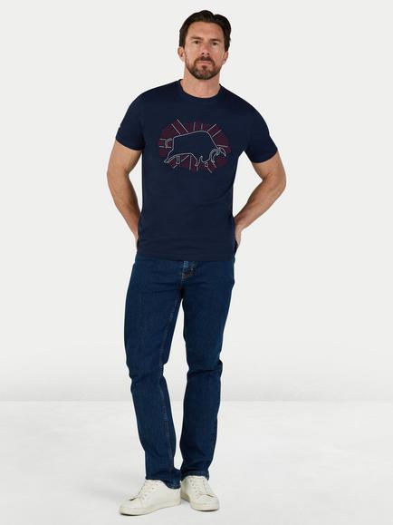 Raging Bull Outburst Union Jack Bull T-Shirt, Navy - view 2, Navy