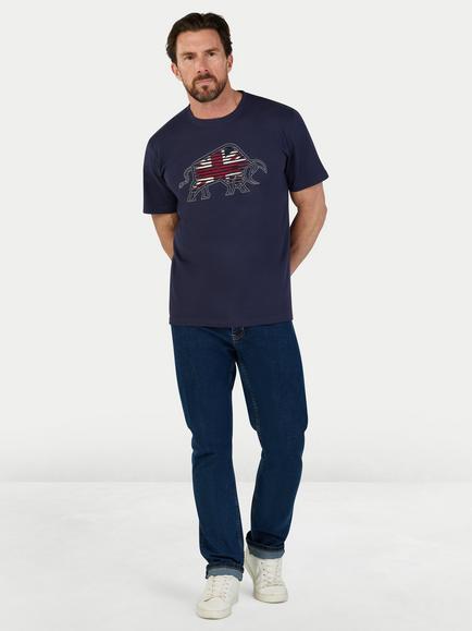 Raging Bull Slash Bull T-Shirt - view 2, Navy