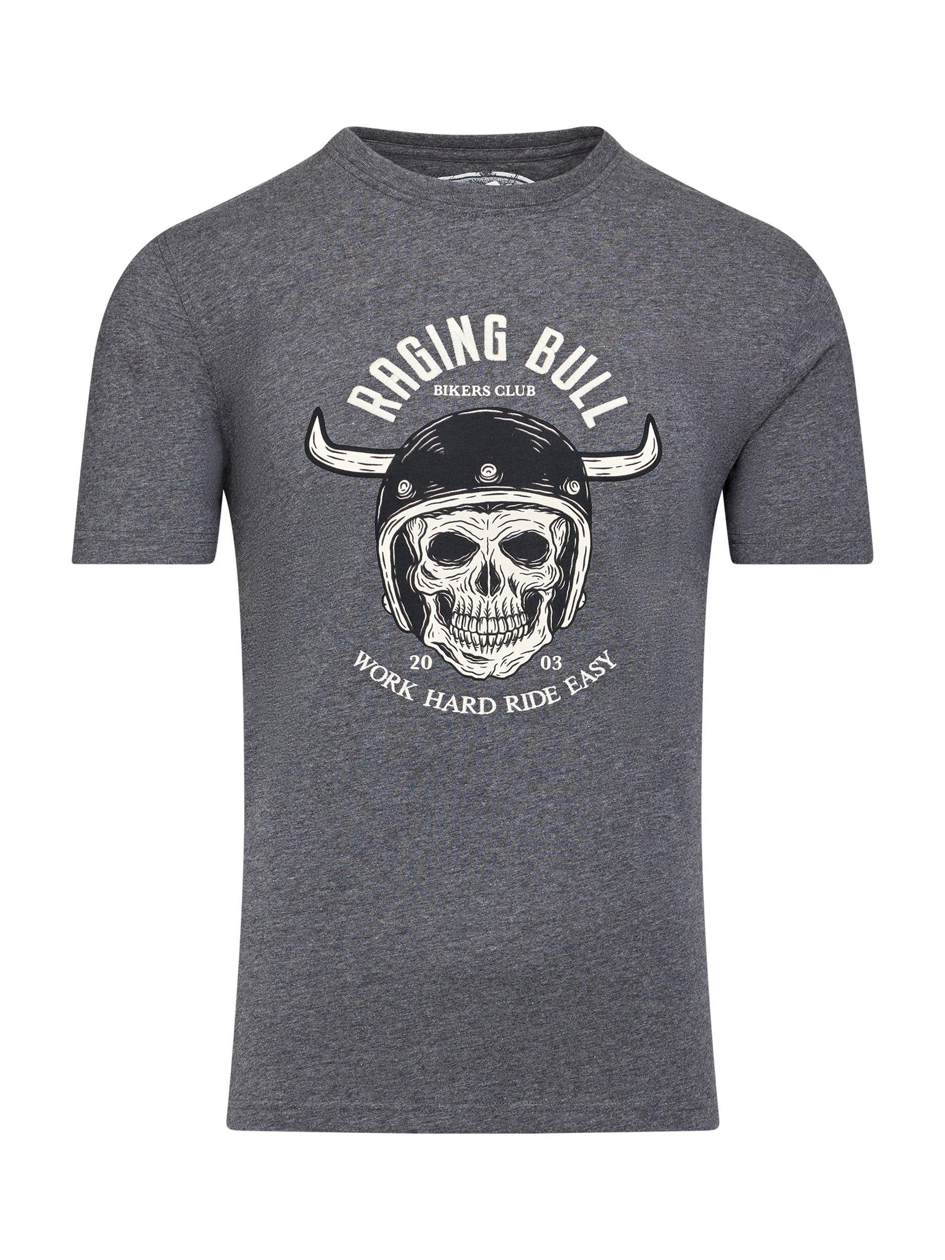 Product image 2 of 6, which shows Raging Bull Work Hard Ride Easy T-Shirt, Charcoal, S