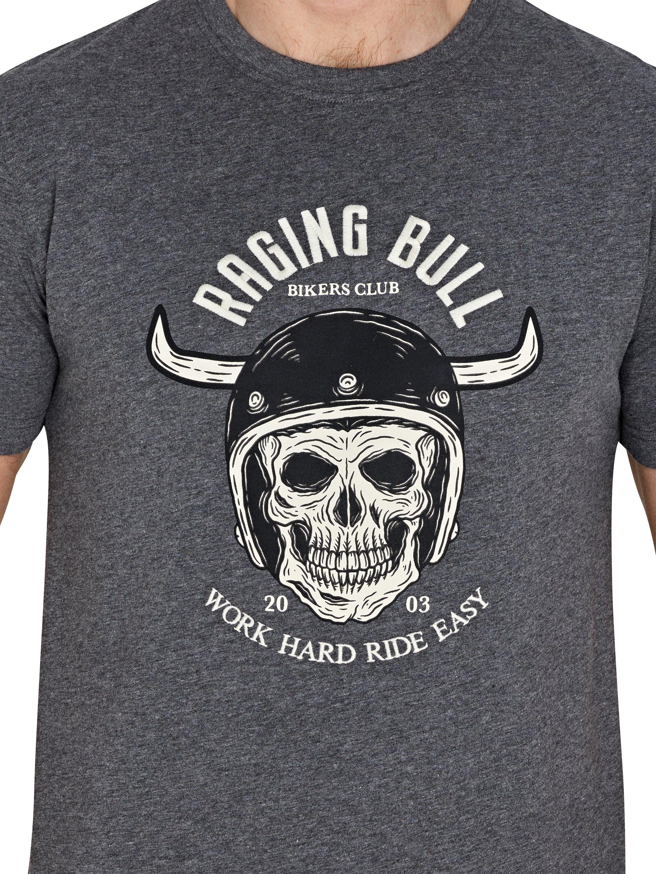 Product image 4 of 6, which shows Raging Bull Work Hard Ride Easy T-Shirt, Charcoal, S