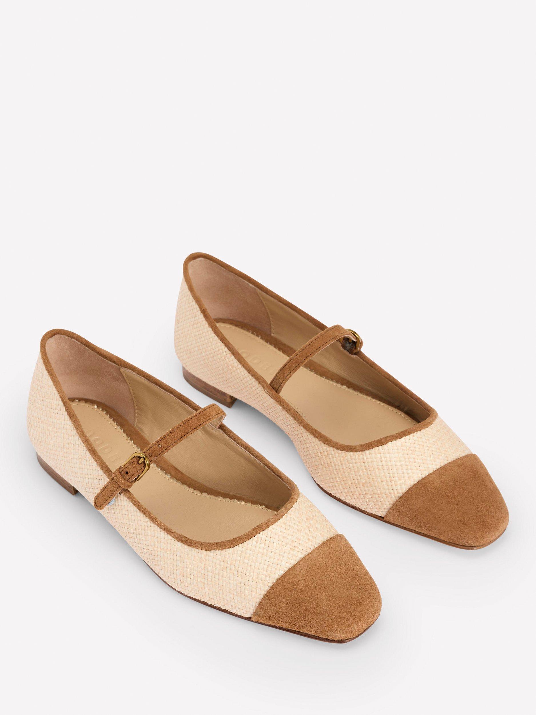 Product image 2 of 5, which shows Boden Penelope Mary Jane Pumps, Natural, 5