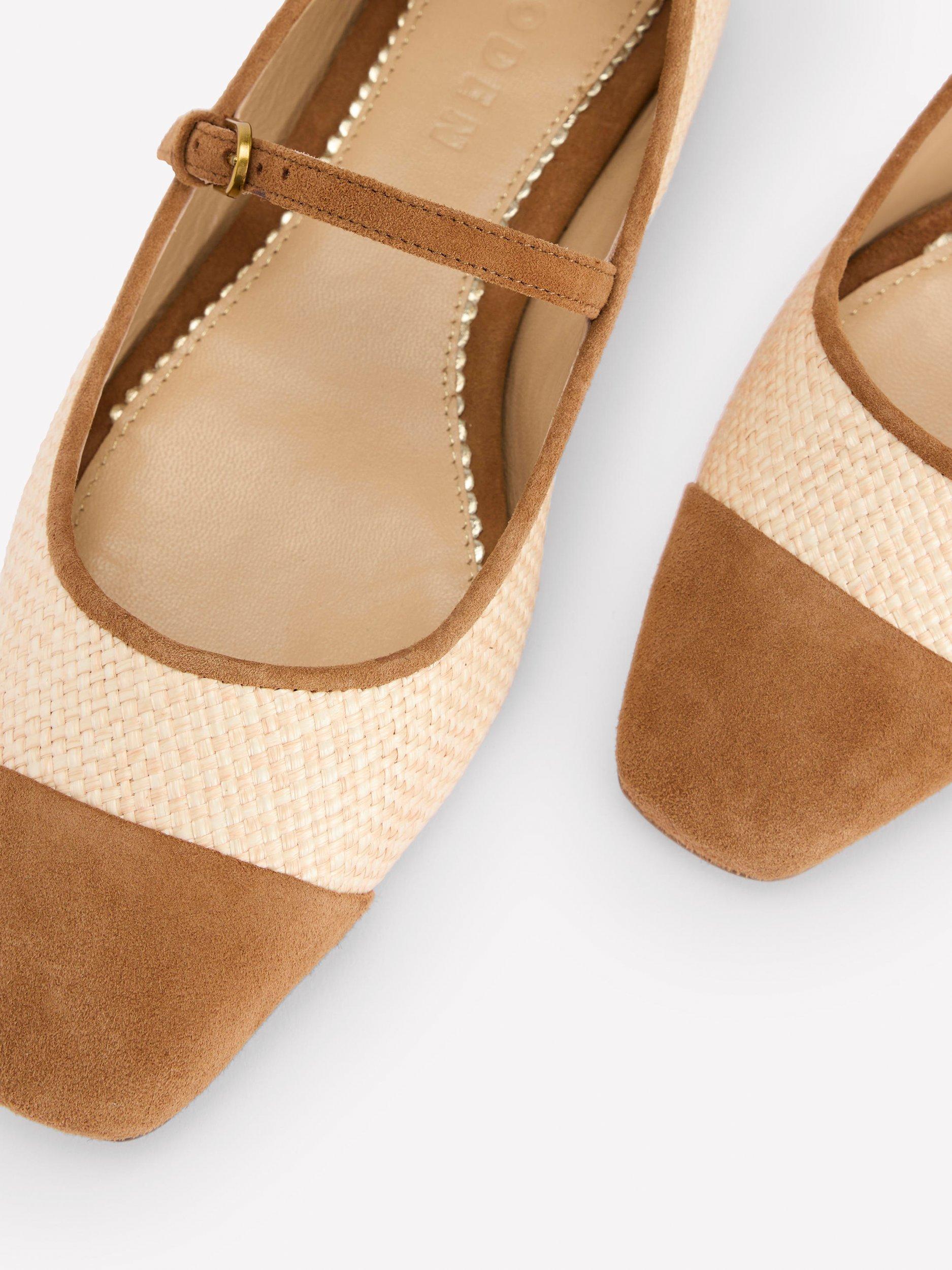 Product image 3 of 5, which shows Boden Penelope Mary Jane Pumps, Natural, 5