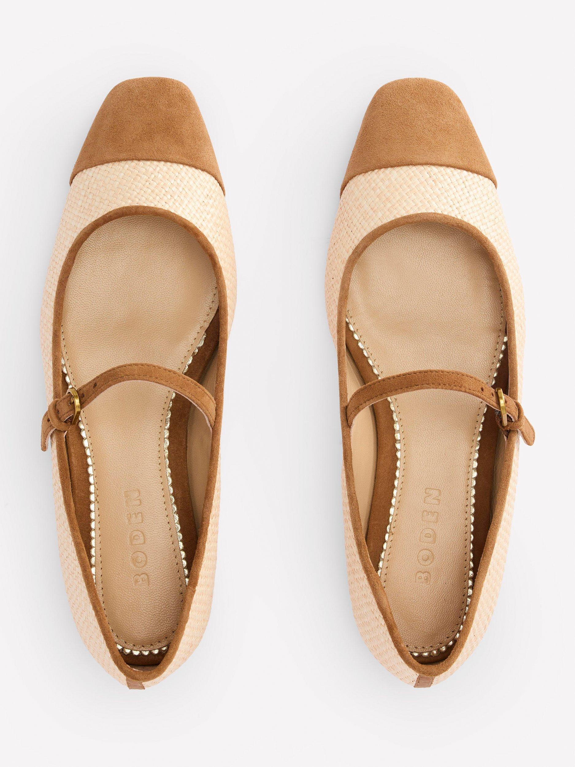 Product image 4 of 5, which shows Boden Penelope Mary Jane Pumps, Natural, 5