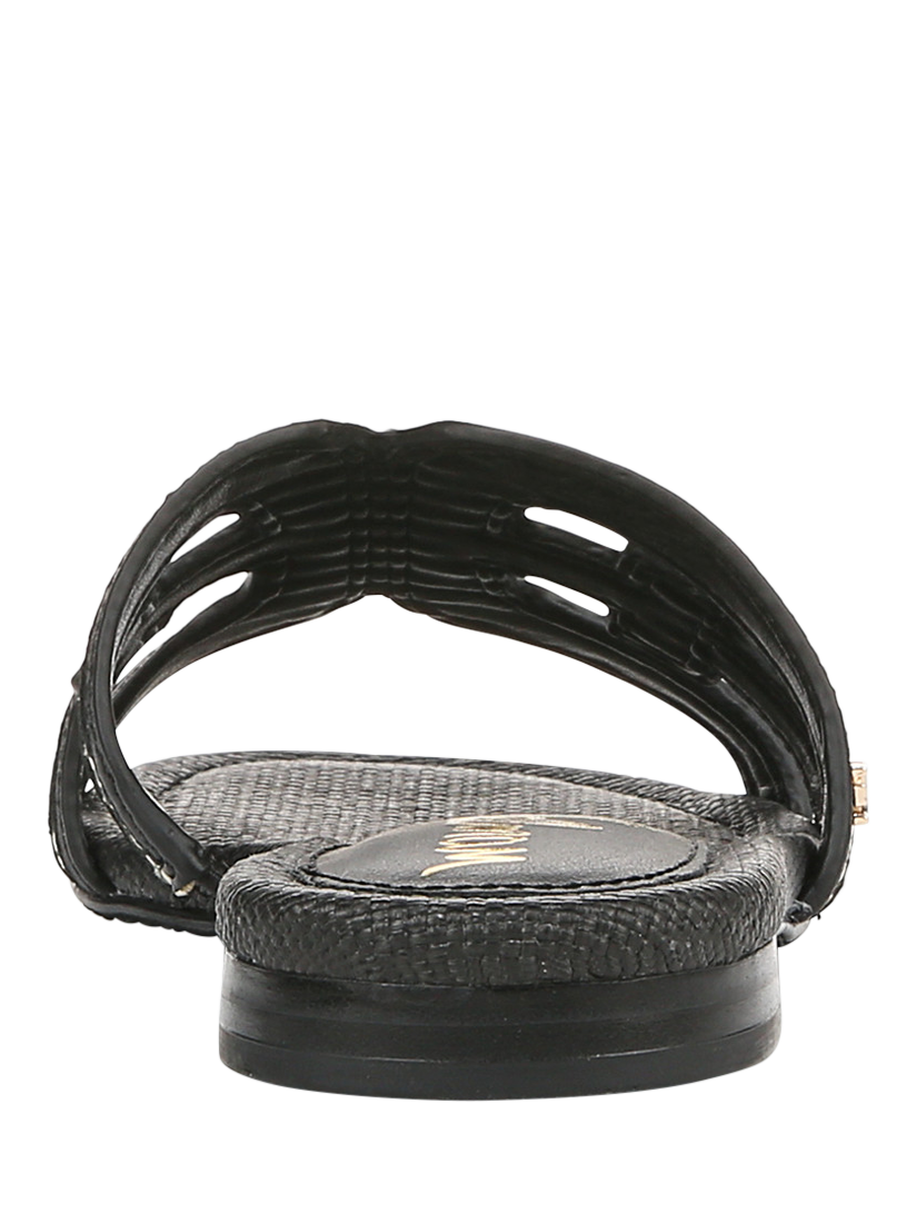 Product image 5 of 6, which shows Sam Edelman Bay Contrast Woven Sliders, Black, 3
