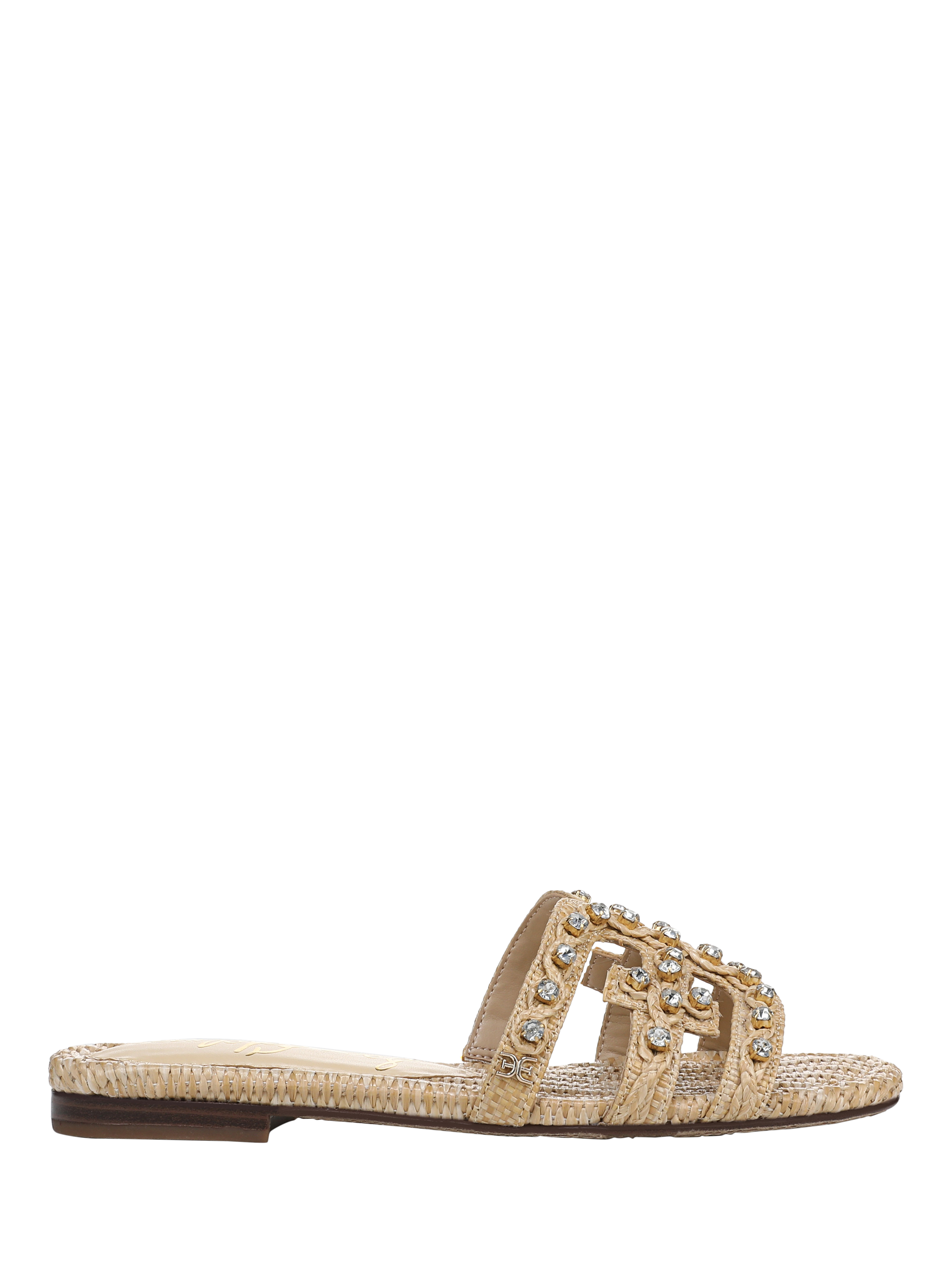 Product image 1 of 6, which shows Sam Edelman Bay Jewel Embellished Slider Sandals, Bleached Beechwood, 3